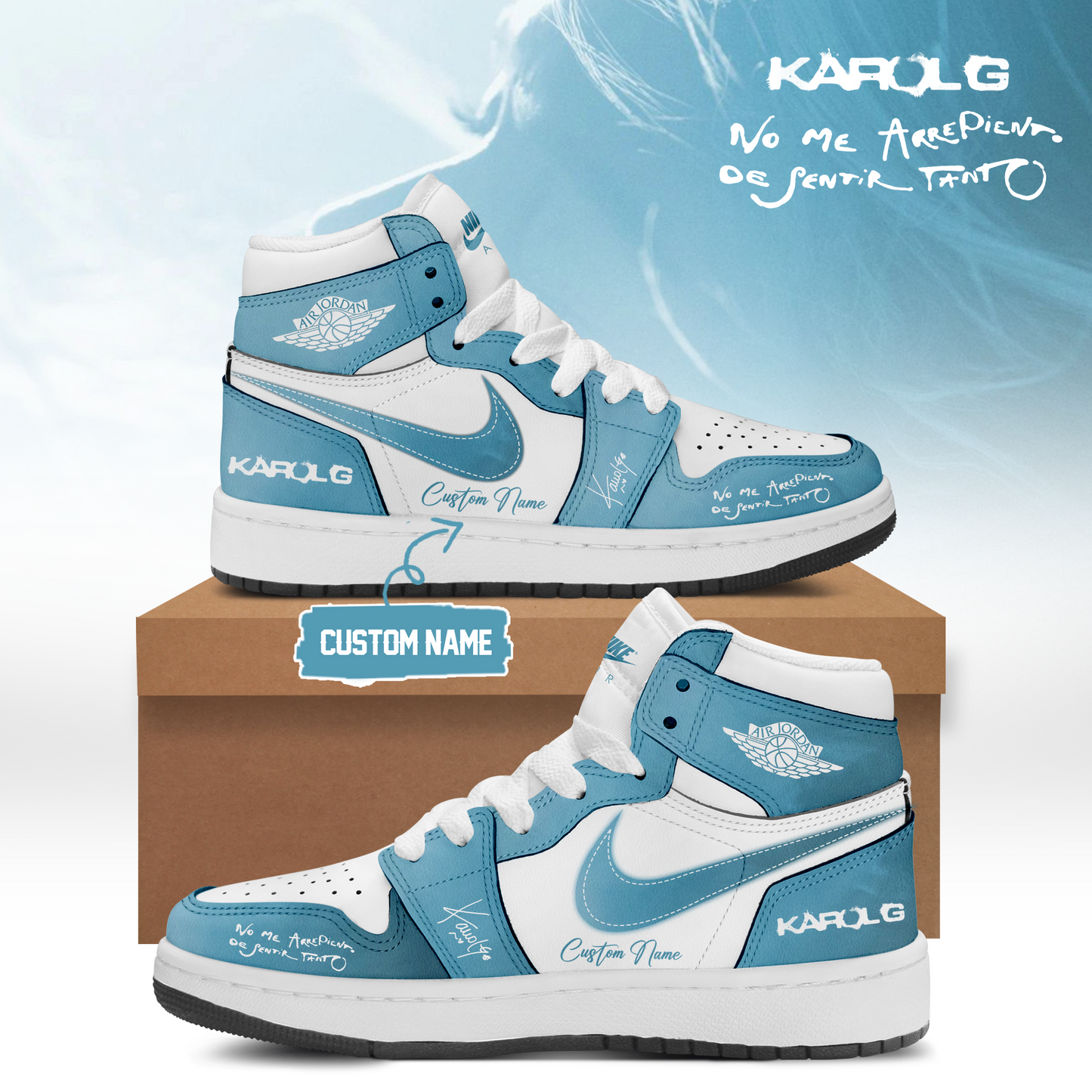 .KaRol G Album “NO ME ARREPIENTO DE SENTIR TANTO” 🩵 – Shoes 1-1