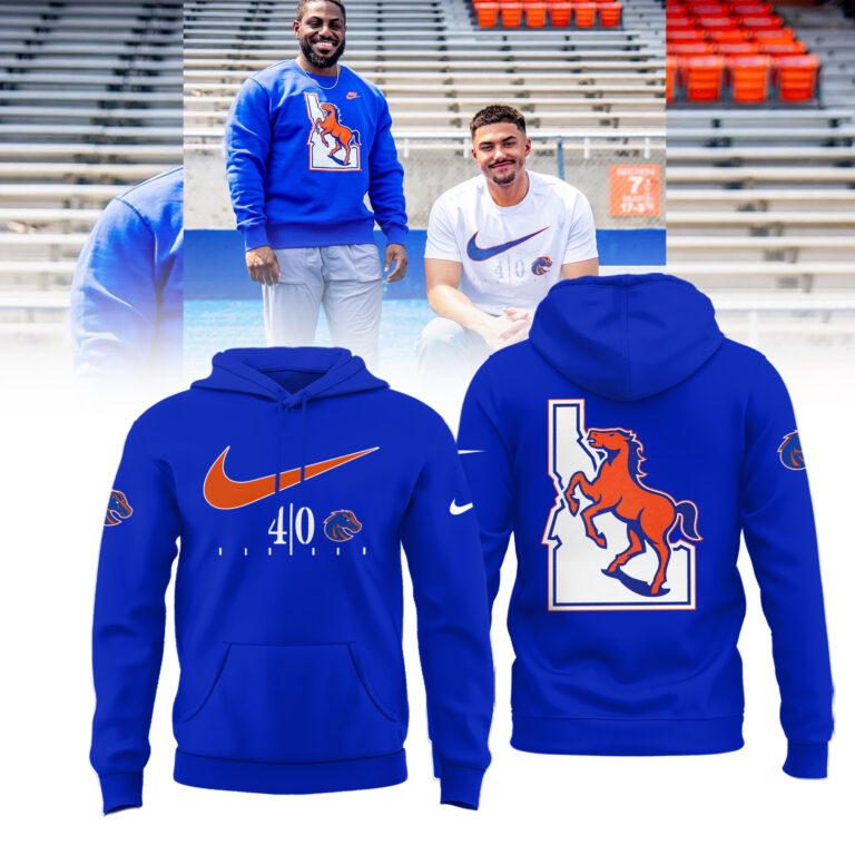 Limited Edition Boise State Broncos 40 Years of Blue Turf Shirt