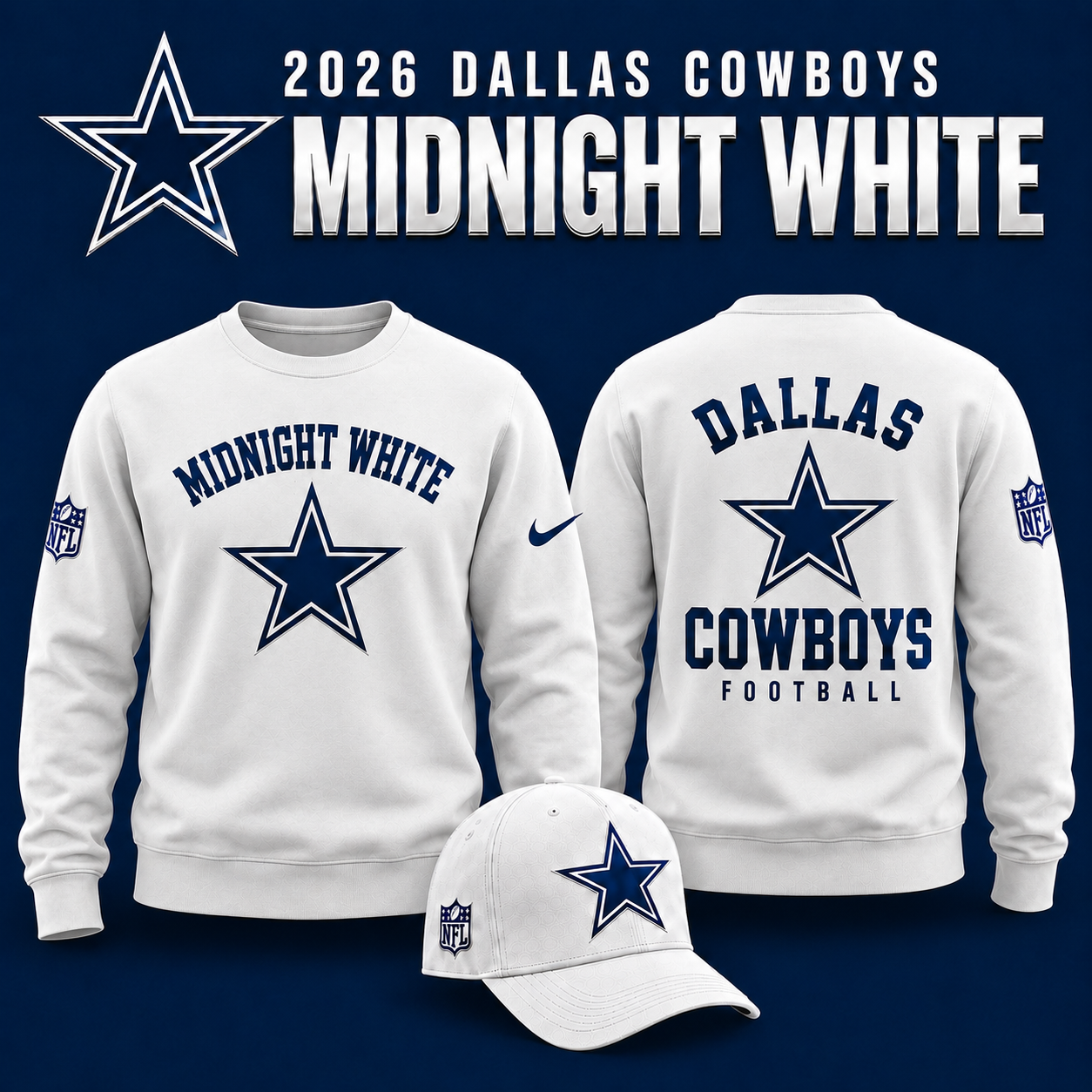 2026 Dallas Cowboys - Midnight White Limited Edition