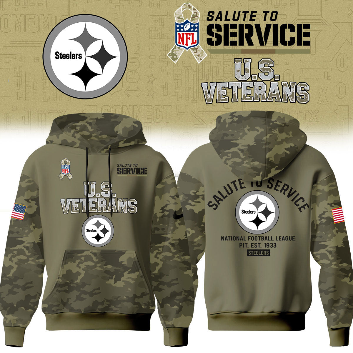 Pittsburgh Steelers Salute To Service 2026 – Hoodie