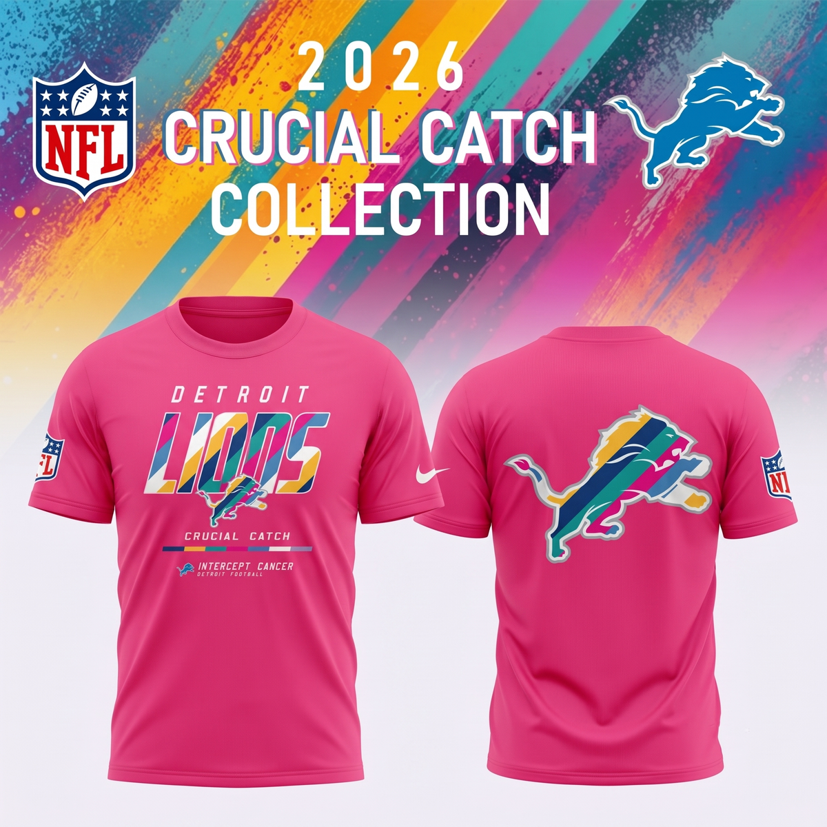 Detroit Lions 2026 Crucial Catch Limited Tshirt