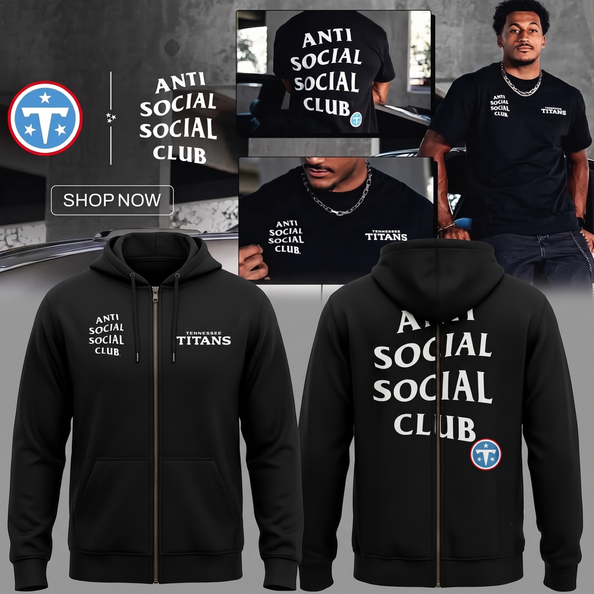 ASSC x Tennessee Titans ZipHoodie