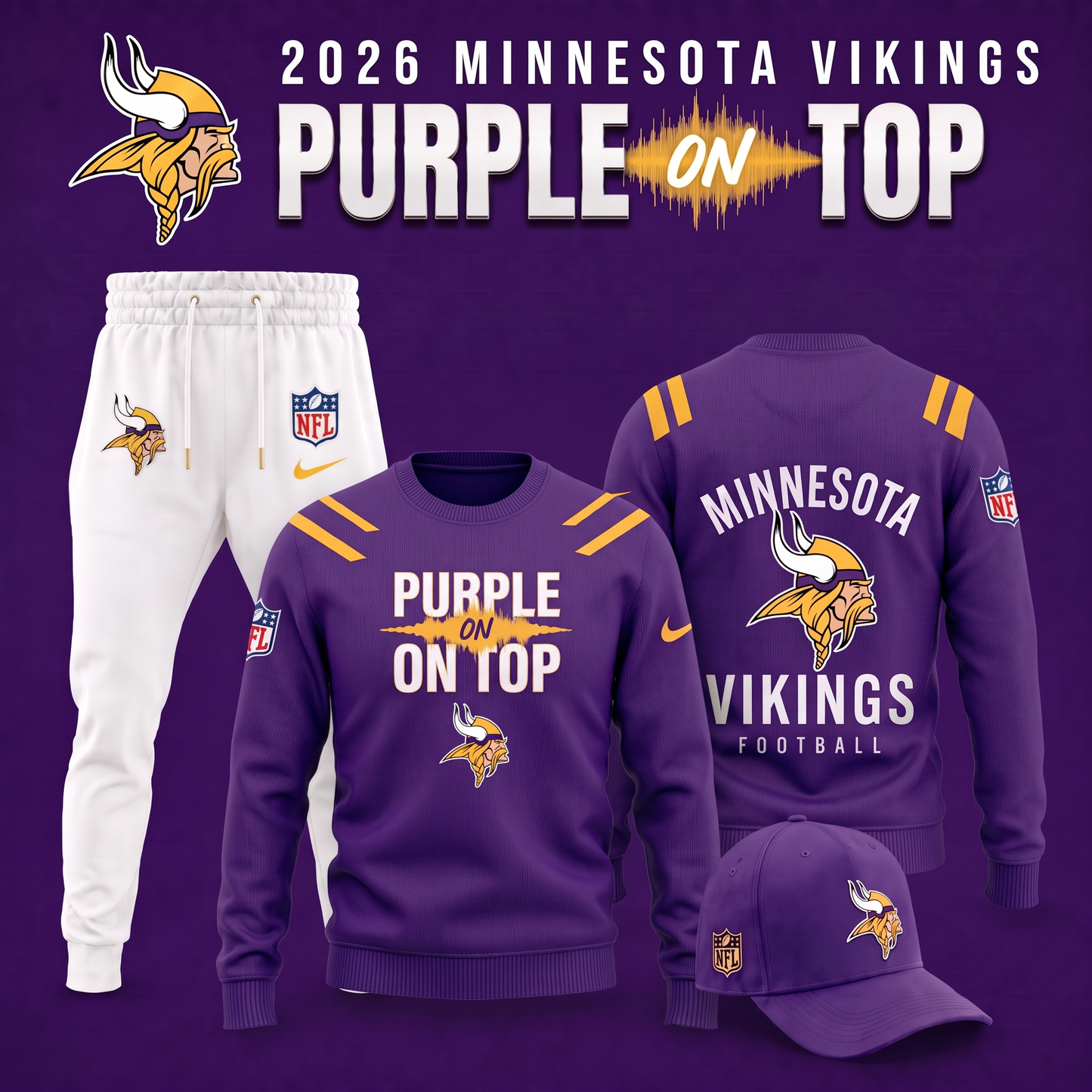 Minnesota Vikings - PURPLE ON TOP 2026
