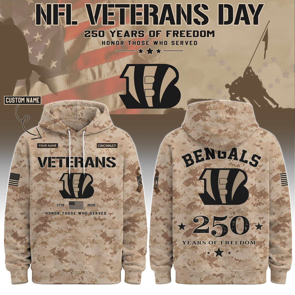 CIN Special Veterans Day 2026 Limited Edition Hoodie