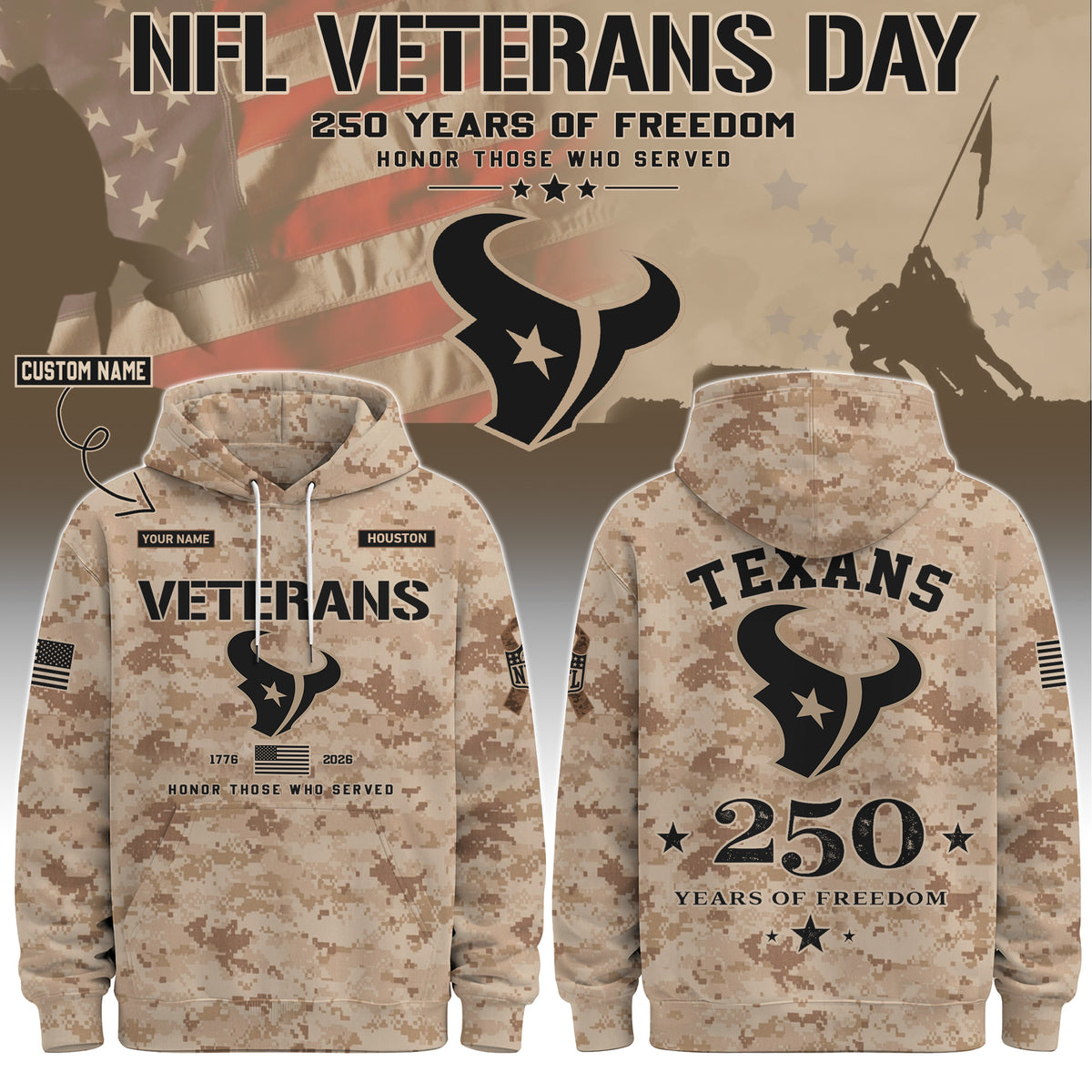 .HOU Special Veterans Day 2026 Limited Edition Hoodie