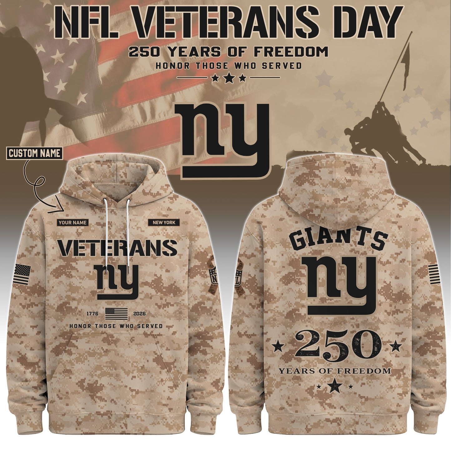 NYG Special Veterans Day 2026 Limited Edition Hoodie