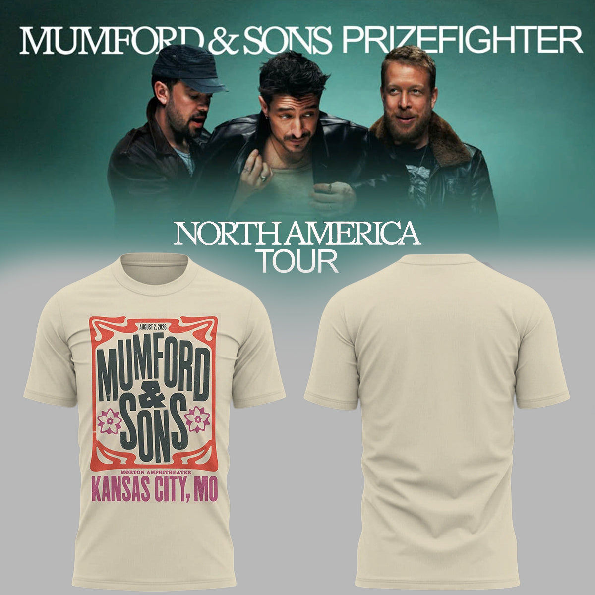 Limited Edition Prizefighter Tour At Morton Amphitheater In Kansas City MO On August 2 2026 T-Shirts