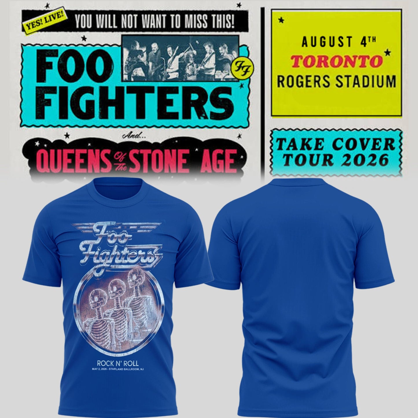 FF 🎸🎤 “Take Cover Tour 2026” TShirt