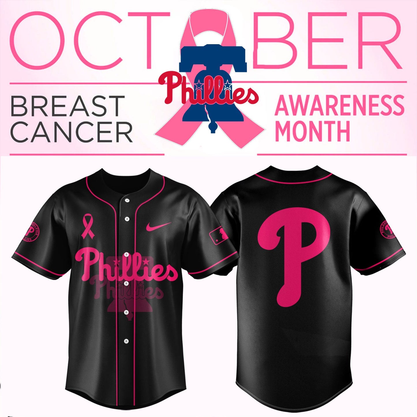 _Philadelphia Phillies - Breast cancer awareness month Hoodie