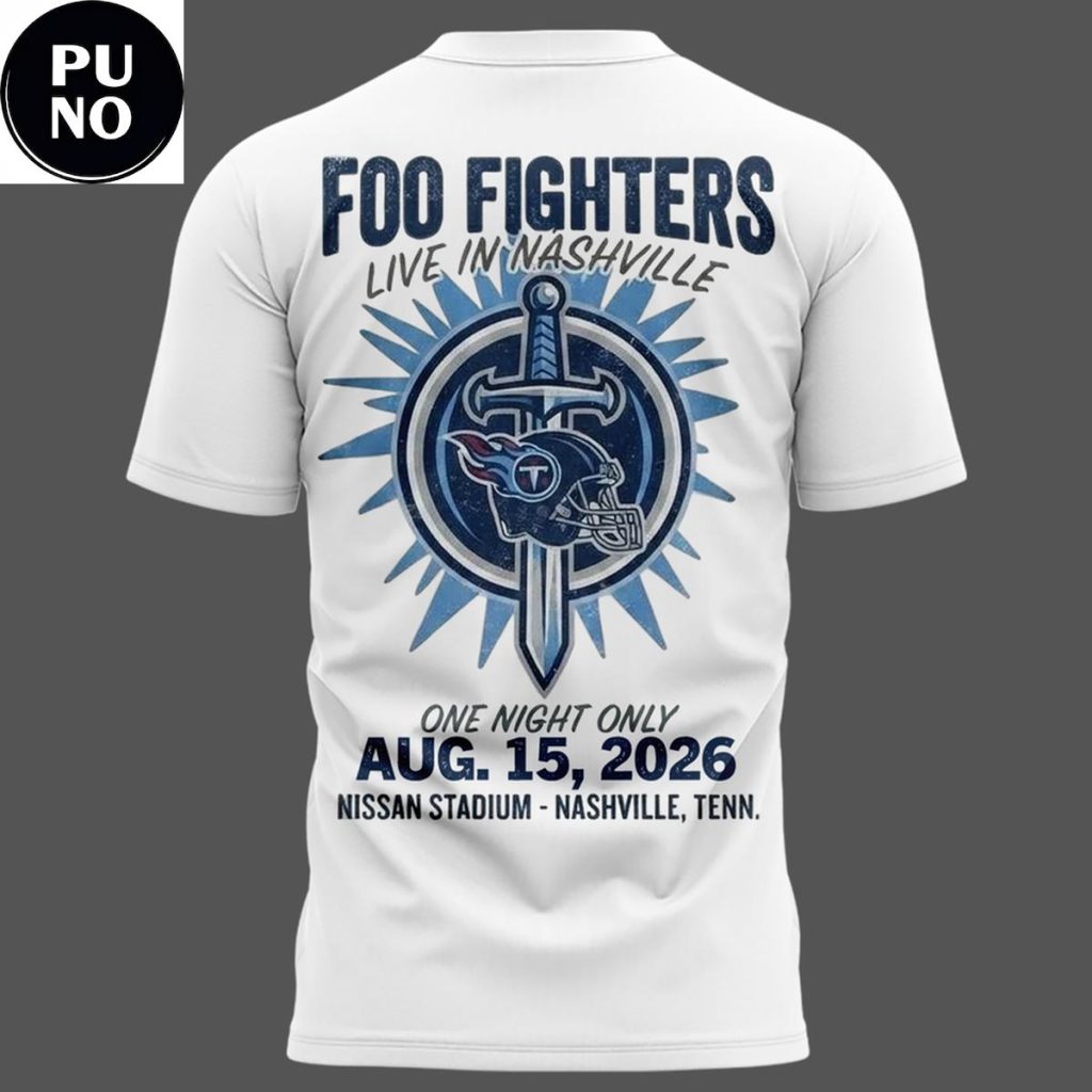 Tennessee Titans x Foo Fighters Take Cover Tour 2026 Hoodie T-Shirt