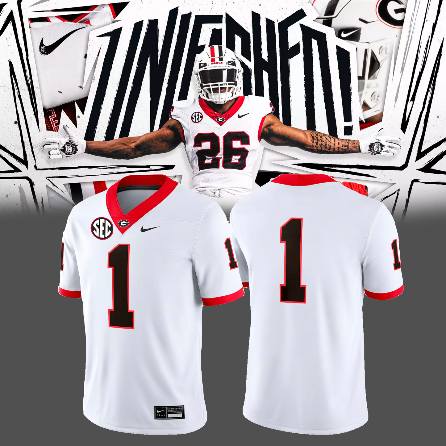 White Georgia Bulldogs Jersey - Limited Edition