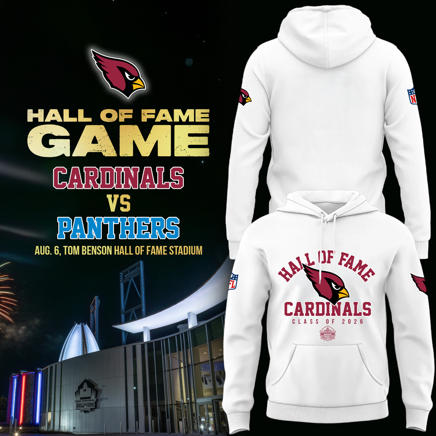 Arizona Cardinals - Hall of Fame Game 2026 Limited Edition Hoodie