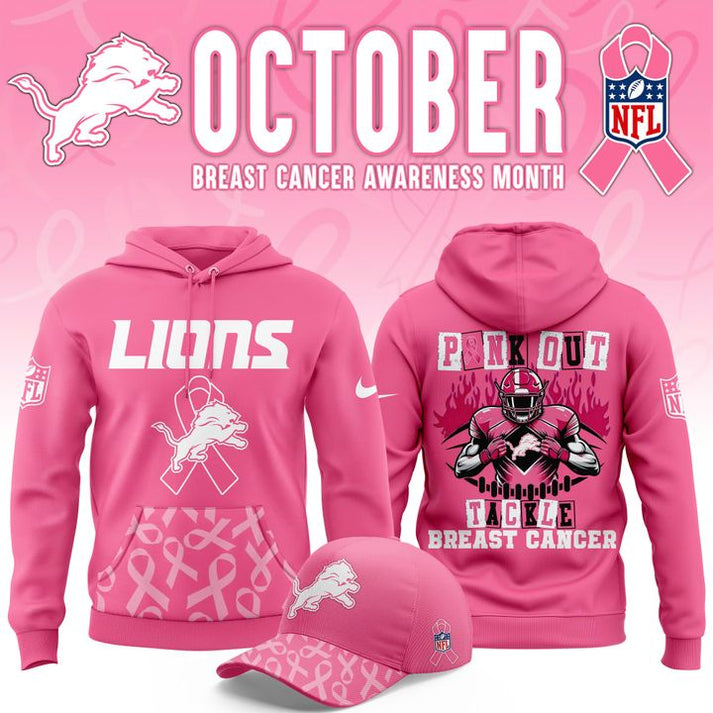 Detroit Lions Breast Cancer Awareness Pink 2026 V2