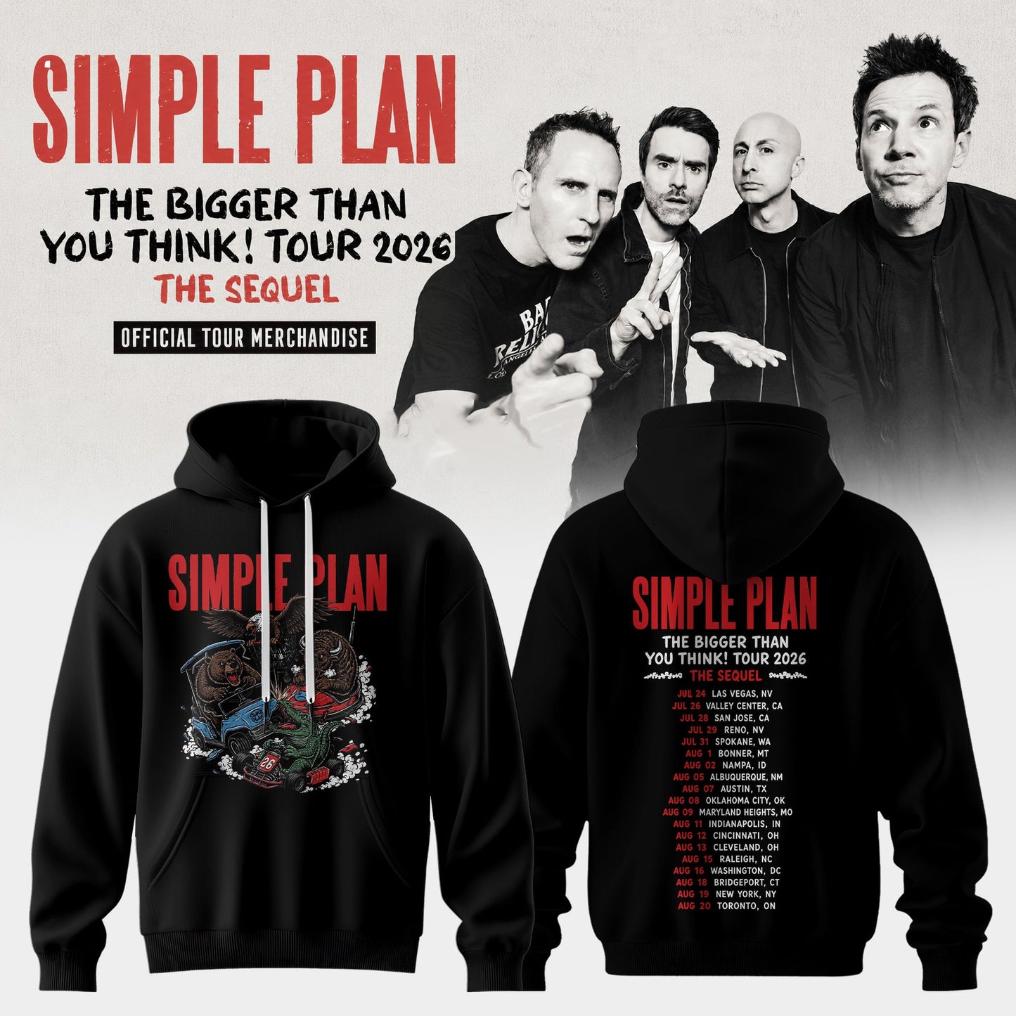 The Bigger Than You Think Tour 2026 Classic 3D Graphic Tee – Pop Punk Rock