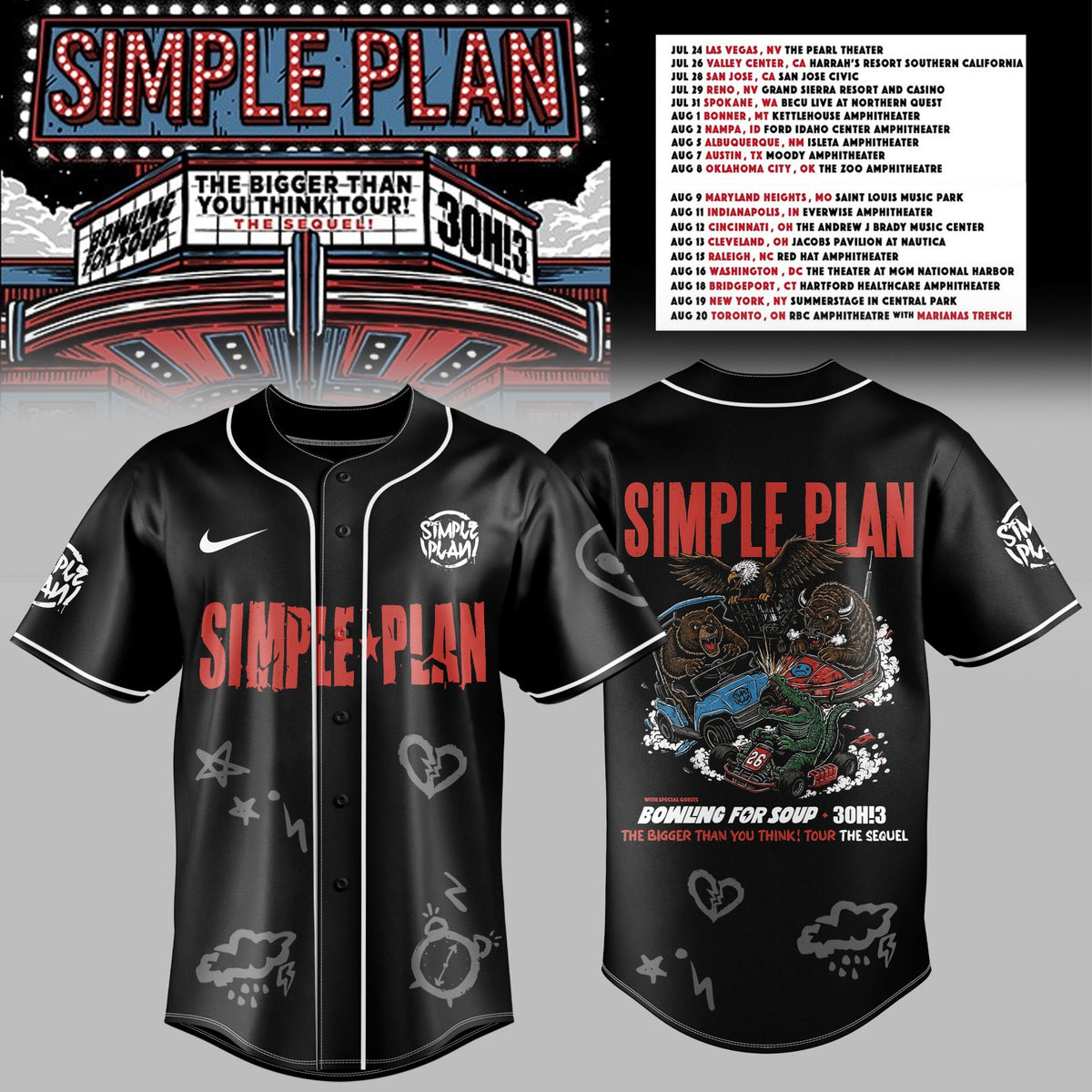 The Bigger Than You Think Tour Premium 3D Jersey – Rose Graphic Style