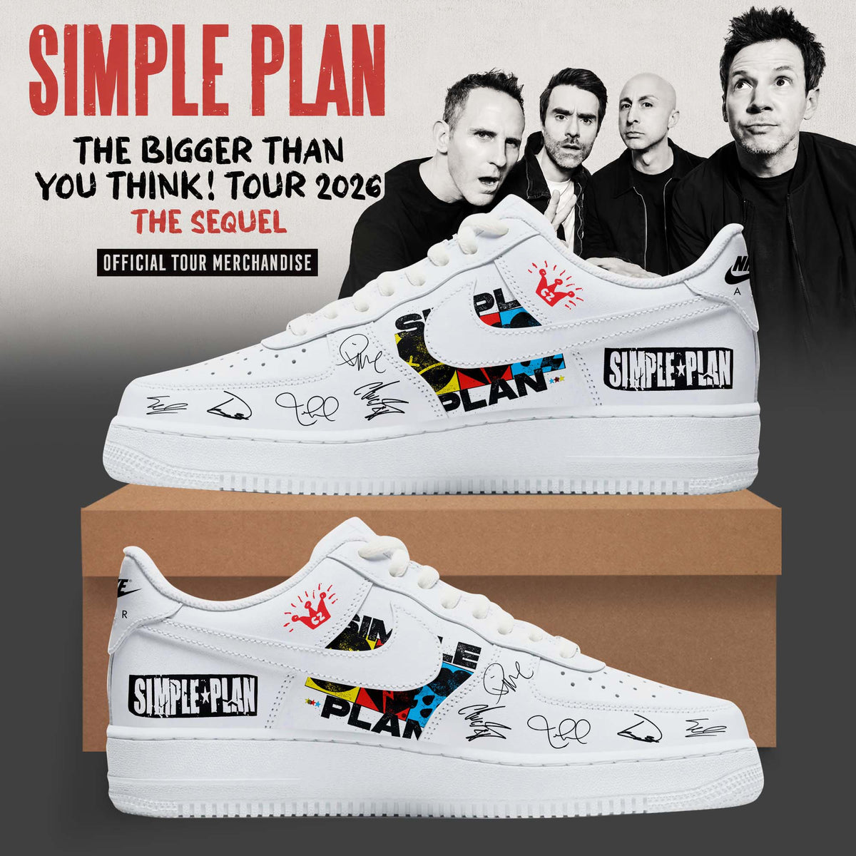 The Bigger Than You Think Tour 2026 Custom 3D Graphic Sneakers – Alternative Rock Edition