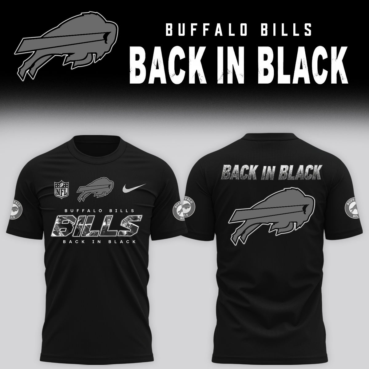 2026 Buffalo Bills - Back In Black Limited Edition Tshirt