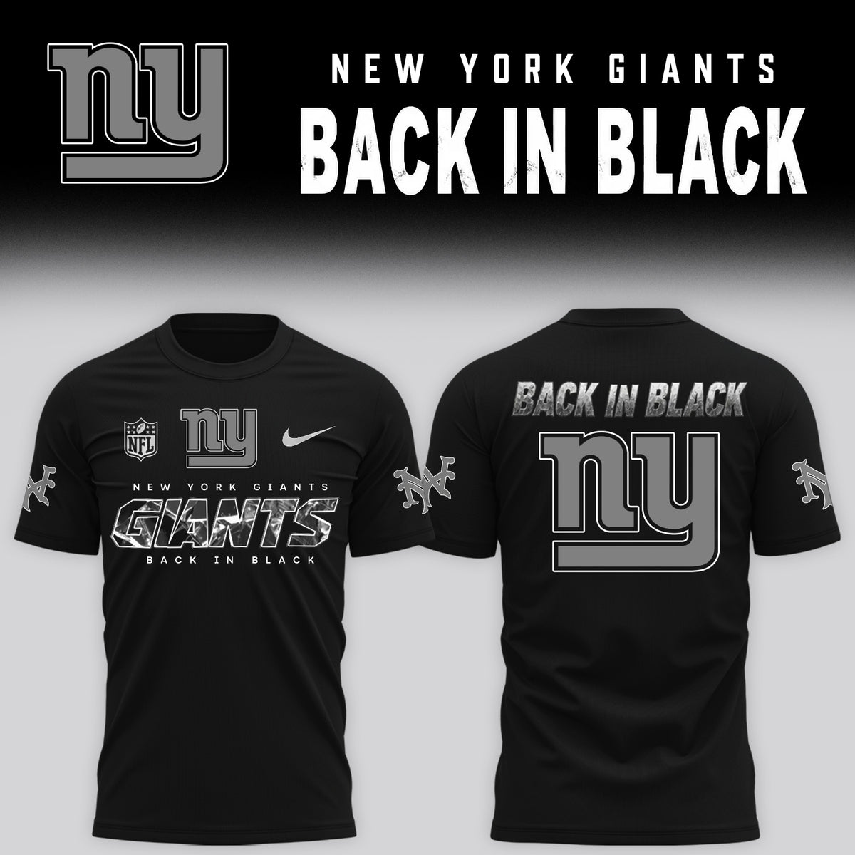 2026 NY Giants - Back In Black Limited Edition Tshirt