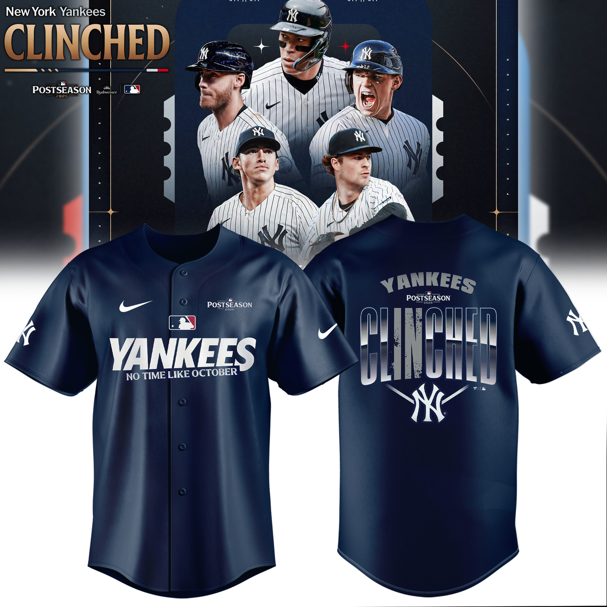 Limited Edition NY Postseason 2026 Clinched Jersey