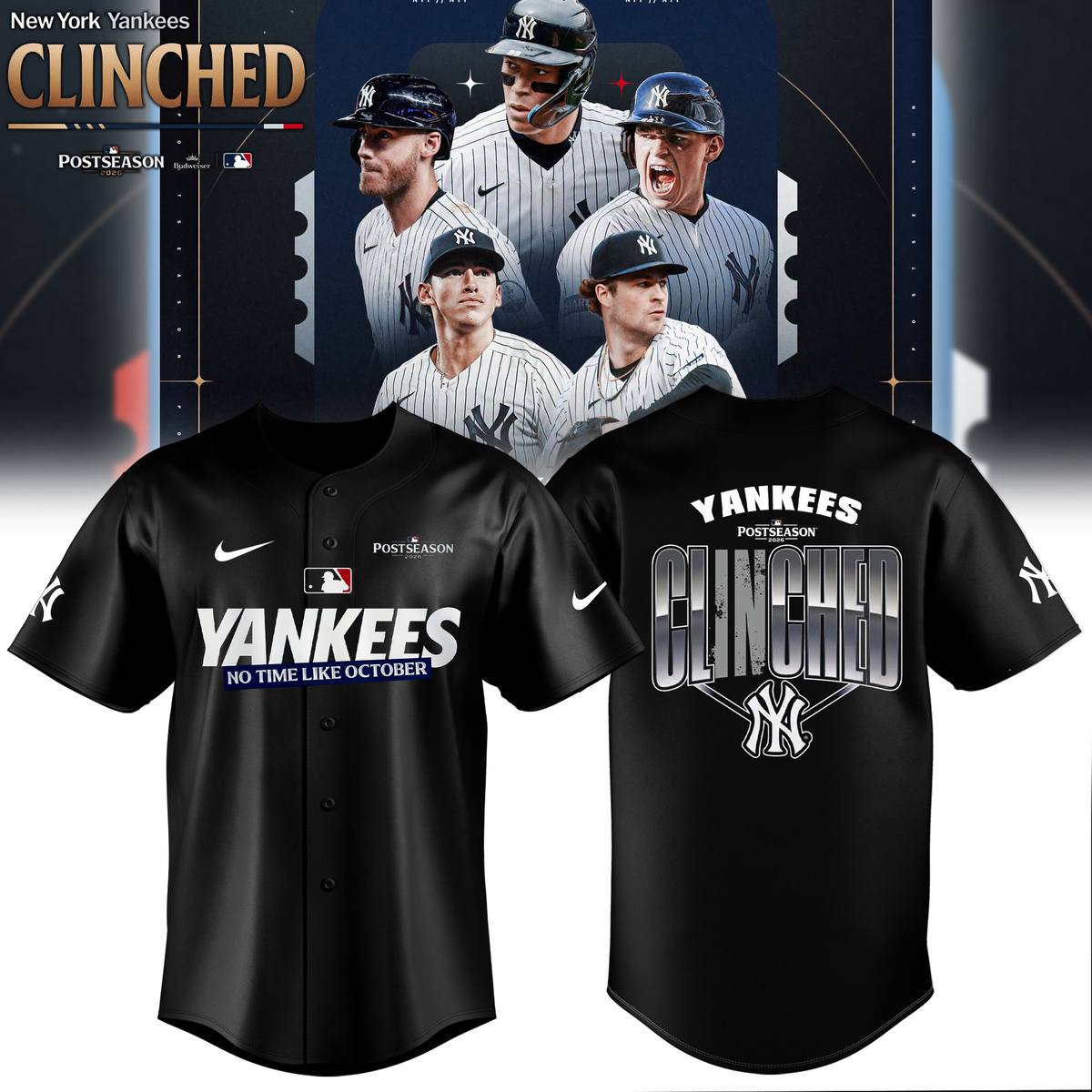 Limited Edition NY Postseason 2026 Clinched Jersey