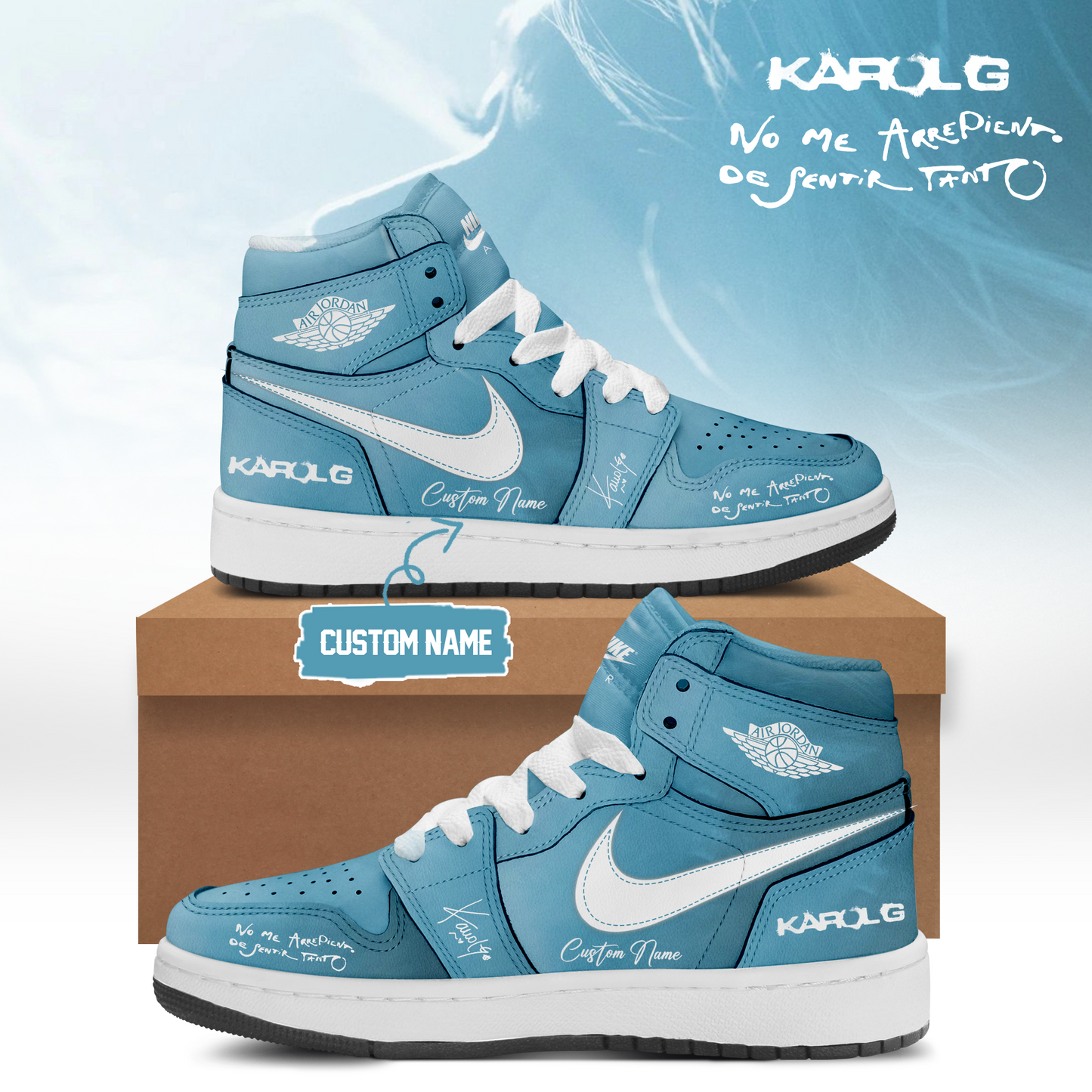 .KaRol G Album “NO ME ARREPIENTO DE SENTIR TANTO” 🩵 –  Shoes 2-2
