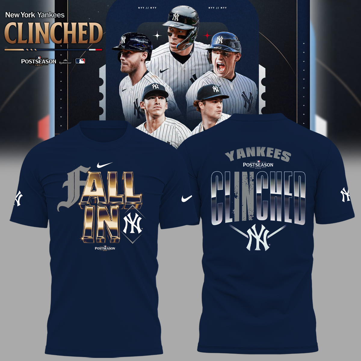 Limited Edition NY Postseason 2026 Clinched T-shirt