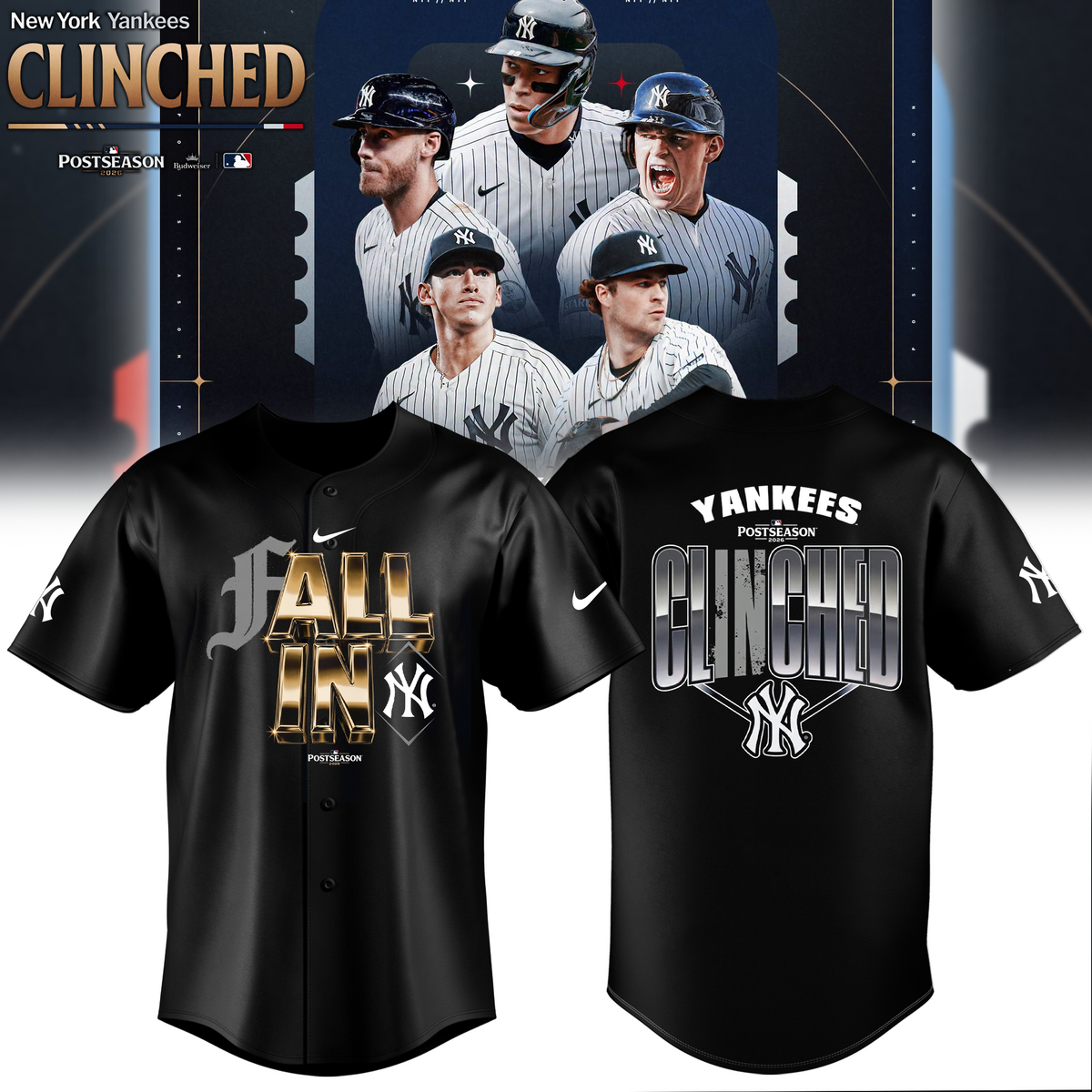 Limited Edition NY Postseason 2026 Clinched Jersey