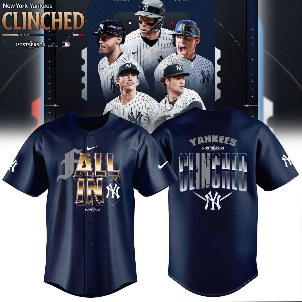 Limited Edition NY Postseason 2026 Clinched Jersey