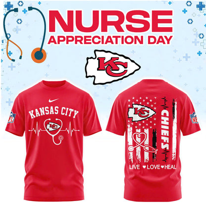 Kansas City Football Nurse Appreciation Tshirt