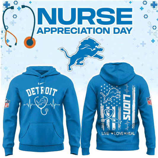 Detroit Football Nurse Appreciation Hoodie