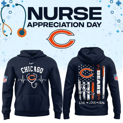 Chicago Football Nurse Appreciation Hoodie