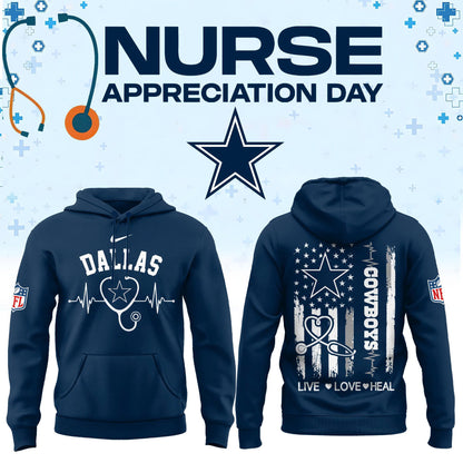 Dallas Football Nurse Appreciation Hoodie