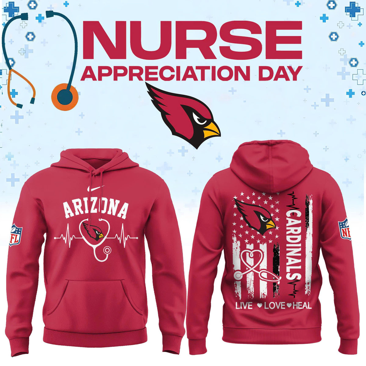 Arizona Football Nurse Appreciation Hoodie
