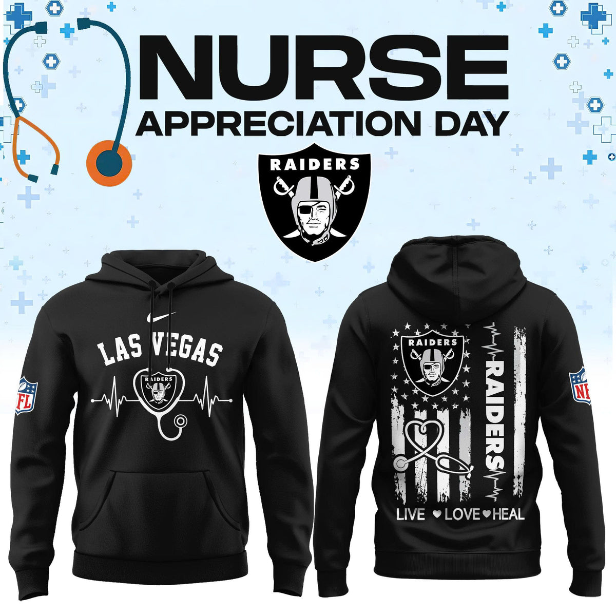 Las Vegas Football Nurse Appreciation Hoodie