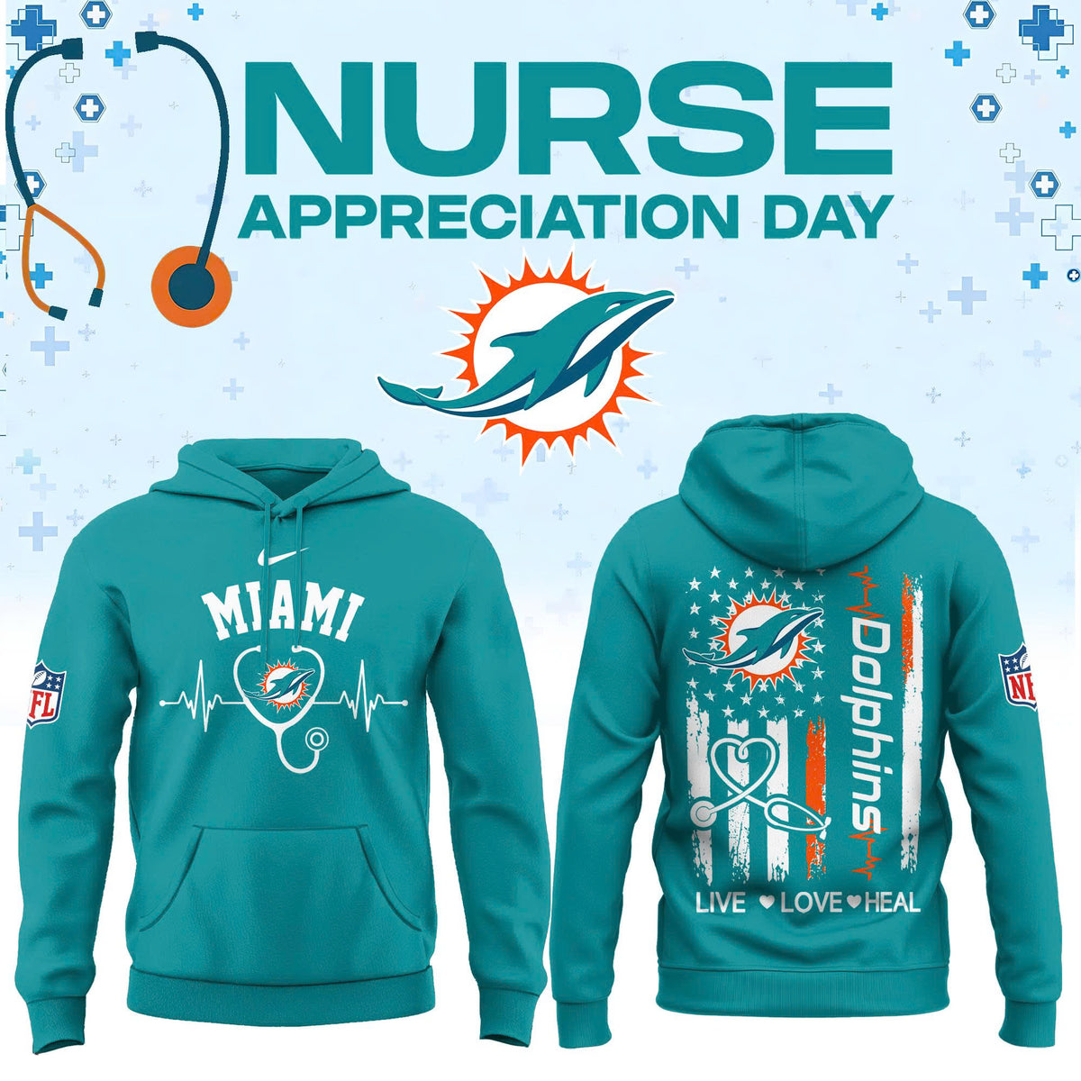 Miami Football Nurse Appreciation Hoodie