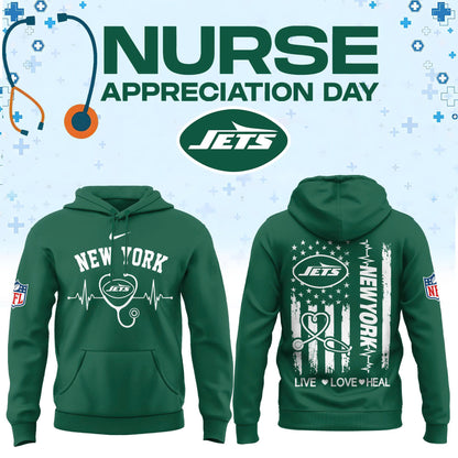 New York J Football Nurse Appreciation Hoodie