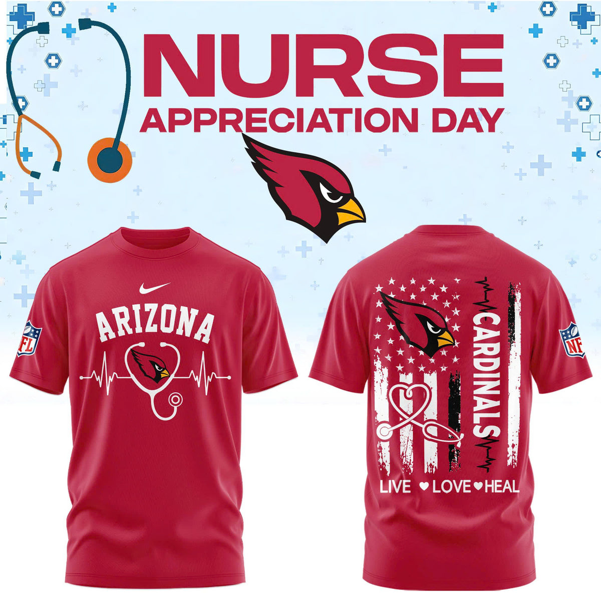 Arizona Football Nurse Appreciation Tshirt