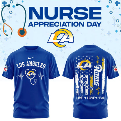 Los Angeles R Football Nurse Appreciation Tshirt