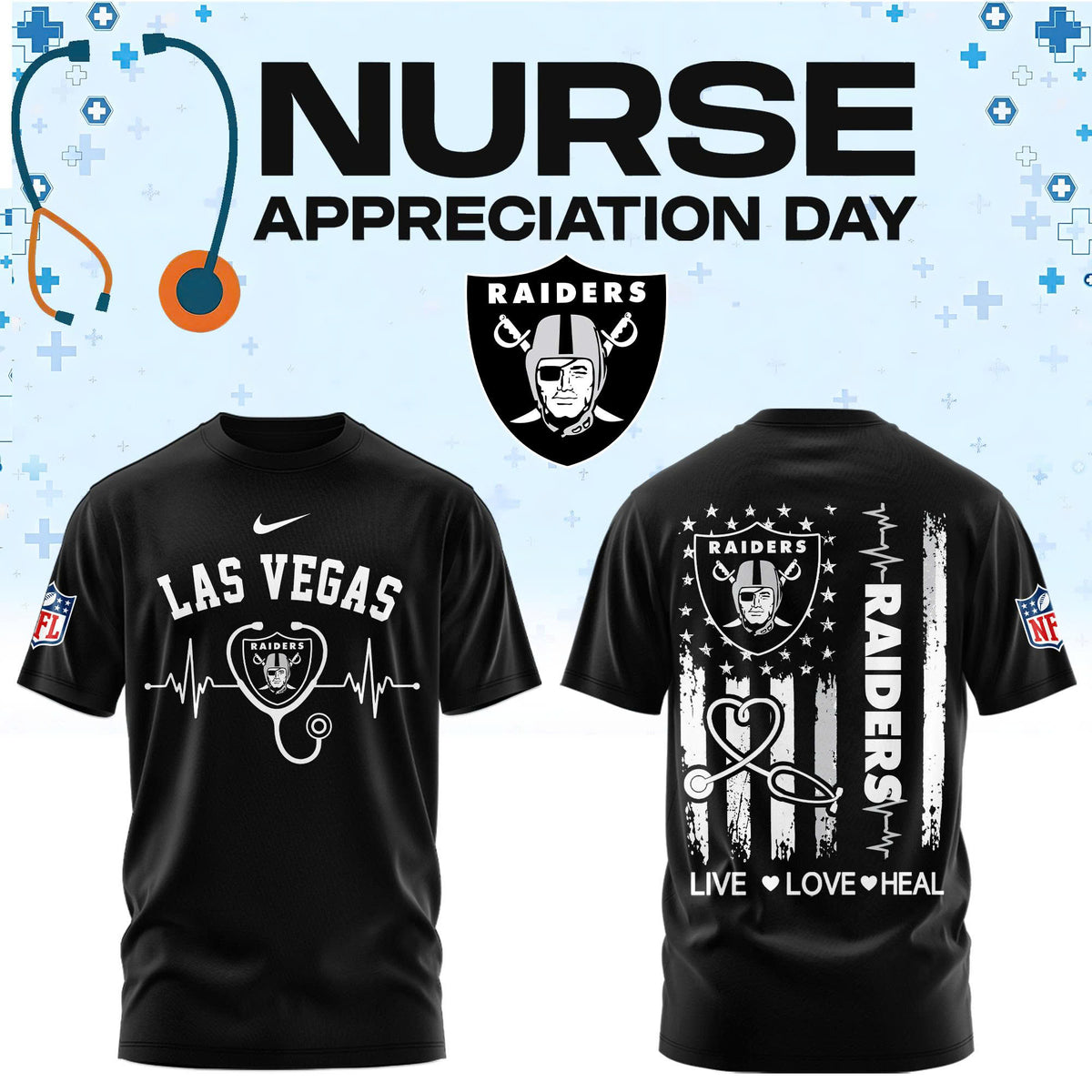 Las Vegas Football Nurse Appreciation Tshirt