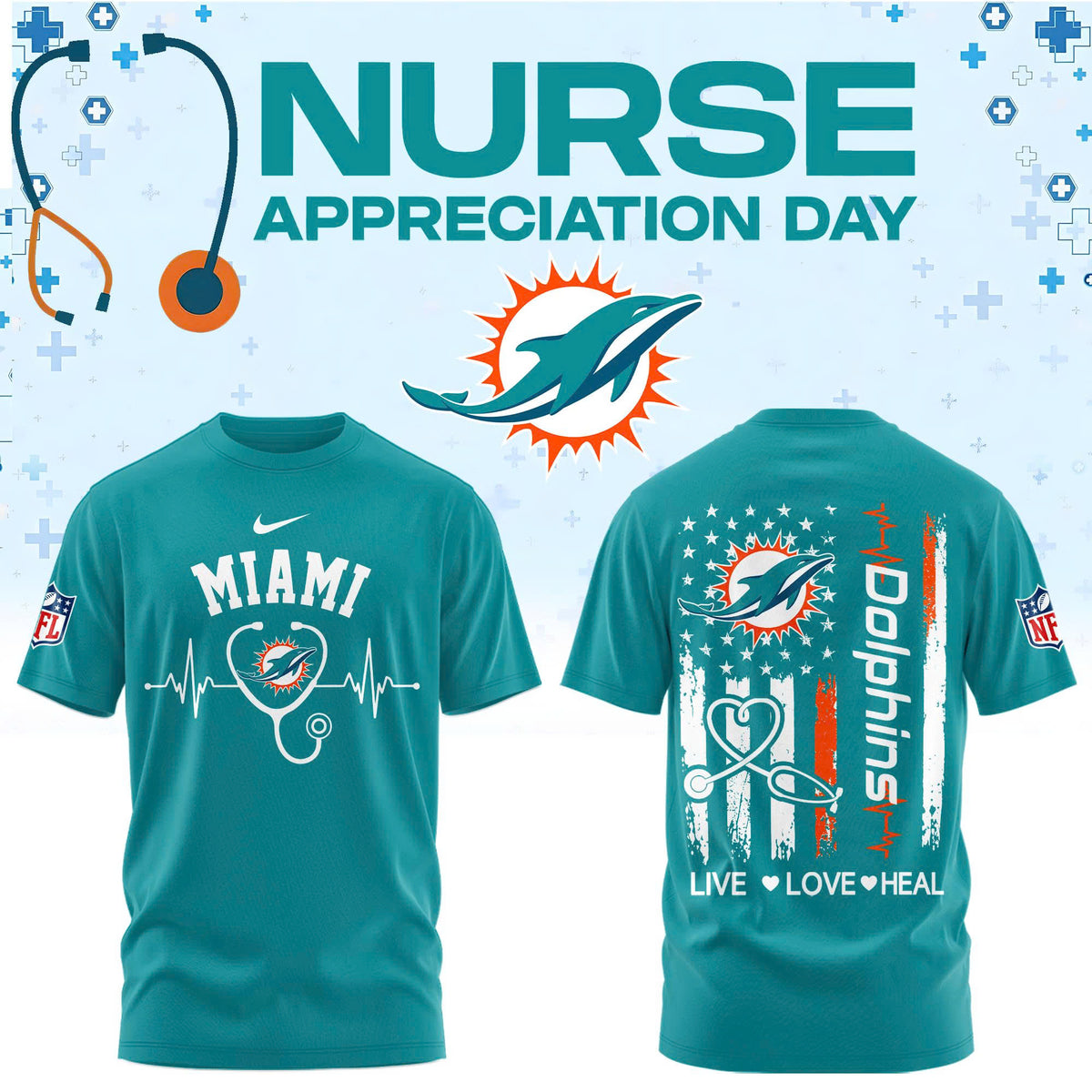 Miami Football Nurse Appreciation Tshirt