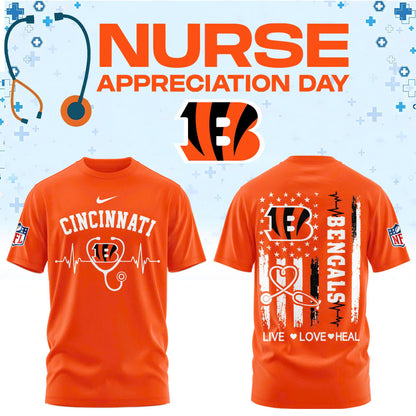 Cincinnati Football Nurse Appreciation Tshirt