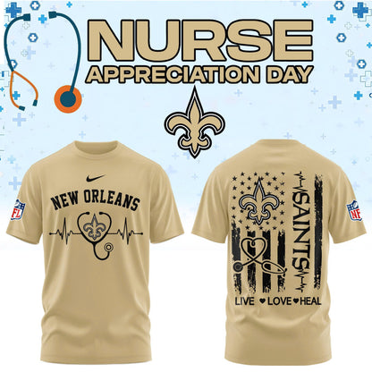 New Orleans Football Nurse Appreciation Tshirt