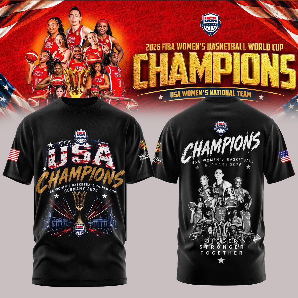 FIBA WOMEN’S BASKETBALL WORLD CHAMPIONS 2026 Limited Edition Tshirt