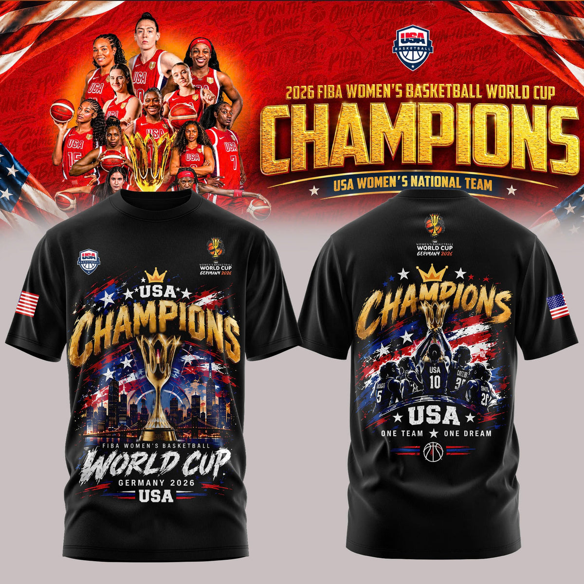 FIBA WOMEN’S BASKETBALL WORLD CHAMPIONS 2026 Limited Edition Tshirt