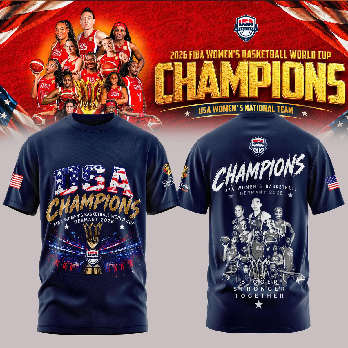 FIBA WOMEN’S BASKETBALL WORLD CHAMPIONS 2026 Limited Edition Tshirt