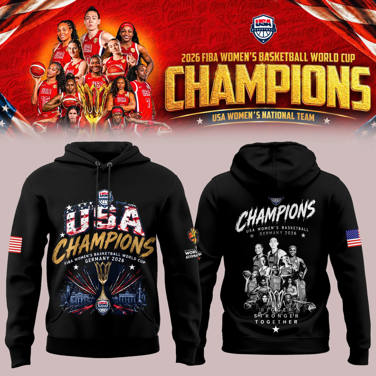 FIBA WOMEN’S BASKETBALL WORLD CHAMPIONS 2026 Limited Edition Hoodie