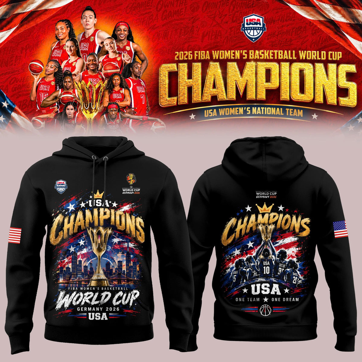 FIBA WOMEN’S BASKETBALL WORLD CHAMPIONS 2026 Limited Edition Hoodie
