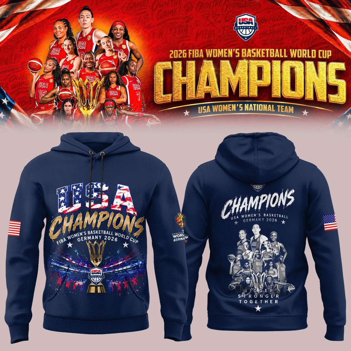 FIBA WOMEN’S BASKETBALL WORLD CHAMPIONS 2026 Limited Edition Hoodie