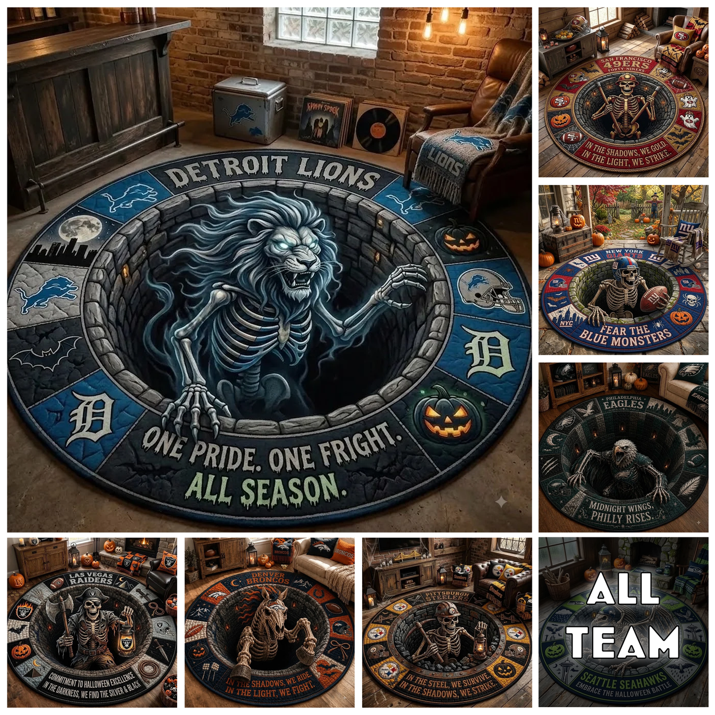 2026 Halloween Quilted Round Rug
