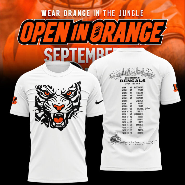 Limited Edition Cincinnati Bengals Open In Orange Shirt
